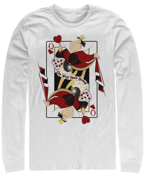 Alice in Wonderland Queen of Hearts Men's Long Sleeve Crew Neck T-shirt