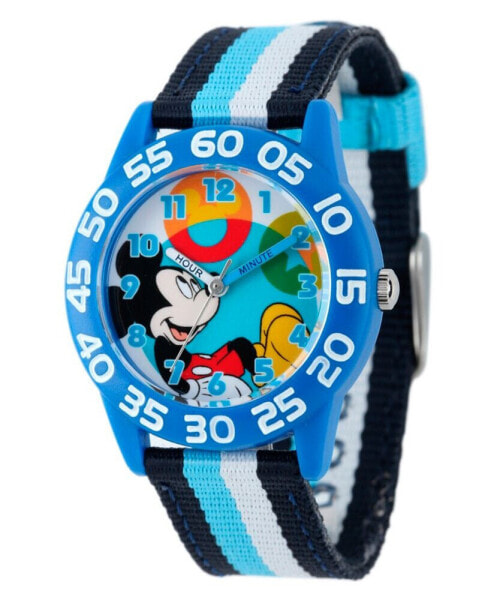 Disney Mickey Mouse Boys' Blue Plastic Time Teacher Watch