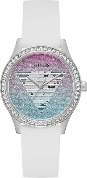 Часы наручные женские Guess Idol 38 мм с силиконовым ремешком GW0530L5