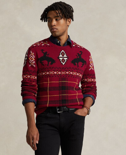 Men's Western-Inspired Fair Isle Sweater