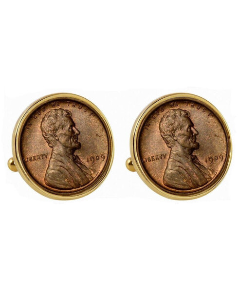 Запонки American Coin Treasures Манжеты с монетой Линкольна 1909 года первого выпуска