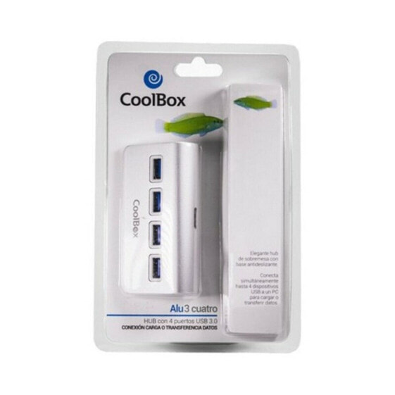 USB-разветвитель CoolBox COO-HU4ALU3 Алюминий (4 порта)