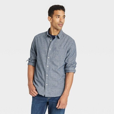 Men's Long Sleeve Collared Button-Down Shirt - Goodfellow & Co