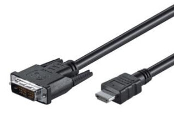 M-CAB HDMI/DVI-D cable 2m black - 2 m - HDMI - DVI-D - Black - Male/Male