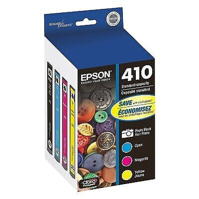 Epson 410 4pk Combo Ink Cartridges - Black/Cyan/Magenta/ Yellow (T410520-CP)