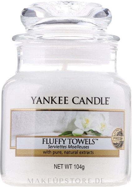 Duftkerze im Glas Fluffy Towels - Yankee Candle Fluffy Towels Jar 104 g