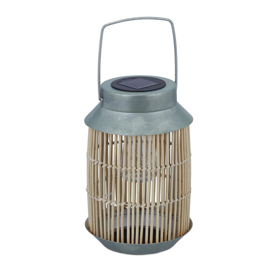 Solarlampe Rattan & Metall