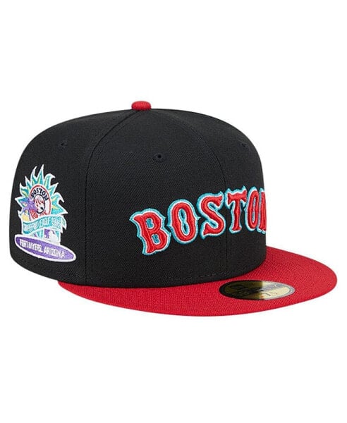 Men's Black Boston Red Sox Retro Spring Training 59FIFTY Fitted Hat