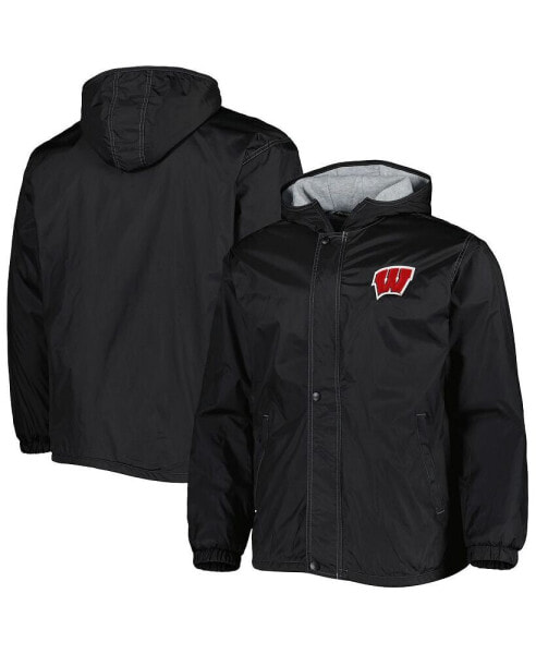 Куртка худи с полной молнией Dunbrooke Black Wisconsin Badgers Legacy для мужчин