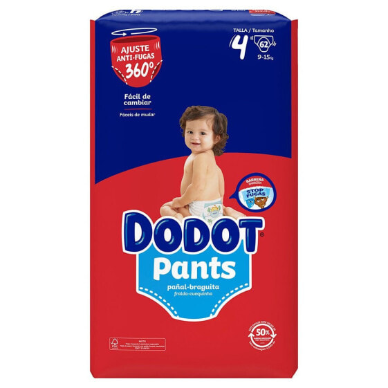 DODOT Diapers Pants Size 4 62 Units