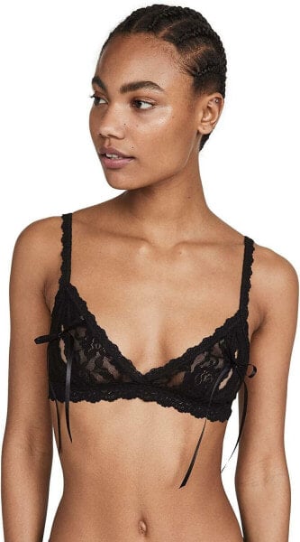 hanky panky 278309 Women Signature Lace Peek-A-Boo Bralette, Black, Medium