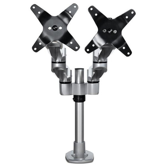 StarTech.com Desk Mount Dual Monitor Arm - Premium Articulating Monitor Arm - up to 30” VESA Mount Displays - Height Adjustable Monitor Mount - Rotate/Tilt/Swivel - Clamp/Grommet - Silver - Clamp - 10 kg - 33 cm (13") - 68.6 cm (27") - 100 x 100 mm - Silver