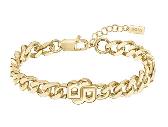 Stylish gold-plated bracelet Double B 1580622