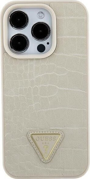 Guess Guess GUHCP15SPCRTHCD iPhone 15 6.1" złoty/gold hardcase Croco Triangle Metal Logo