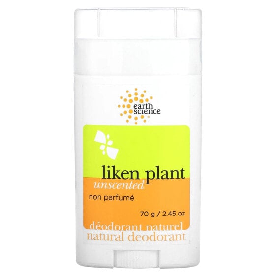 Natural Deodorant, Liken Plant, Unscented, 2.45 oz (70 g)