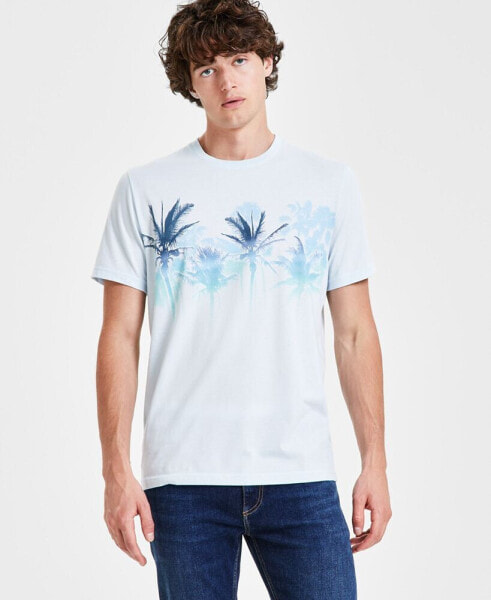 Men's Palm Fade Short Sleeve Crewneck Graphic T-Shirt, Created for Macy's