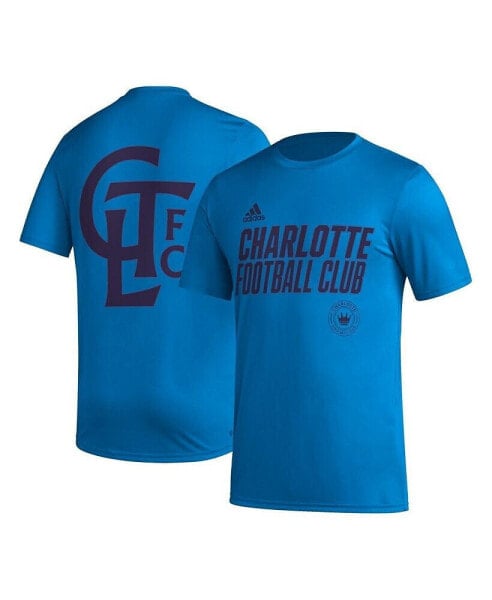 Men's Blue Charlotte FC Team Jersey Hook AEROREADY T-shirt