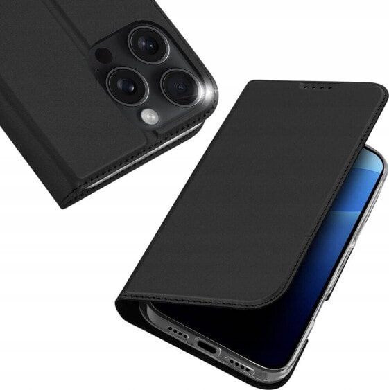 Dux Ducis Etui Dux Ducis Skin Pro na iPhone 16 Pro z klapką i miejscem na kartę - czarne