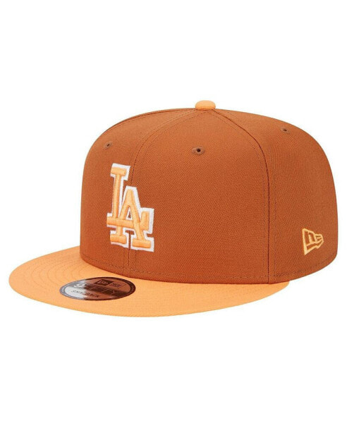 Men's Brown Los Angeles Dodgers Spring Color Two-Tone 9FIFTY Snapback Hat