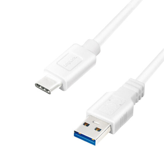 LogiLink CU0172 - 0.15 m - USB A - USB C - USB 3.2 Gen 1 (3.1 Gen 1) - 5000 Mbit/s - White
