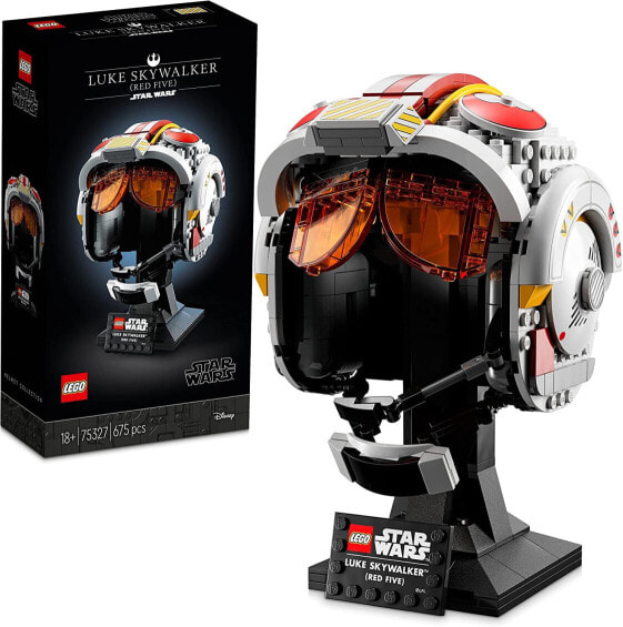 LEGO 75327 Star Wars Luke Skywalker Helmet (Red Five) Model, Collectible and Great Adult Gift, Kit, Room Decoration