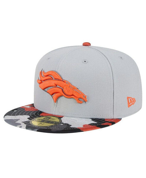 Men's Gray Denver Broncos Active Camo 59fifty Fitted Hat