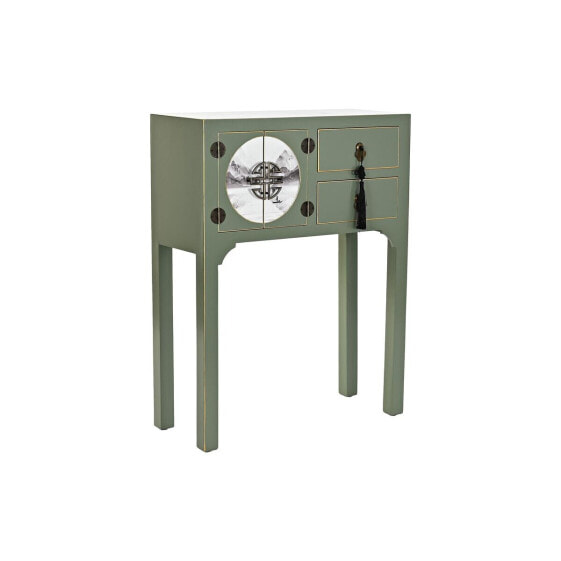 Журнальный столик DKD Home Decor Ель Белый Зеленый Позолоченный Металл MDF (63 x 28 x 83 cm)