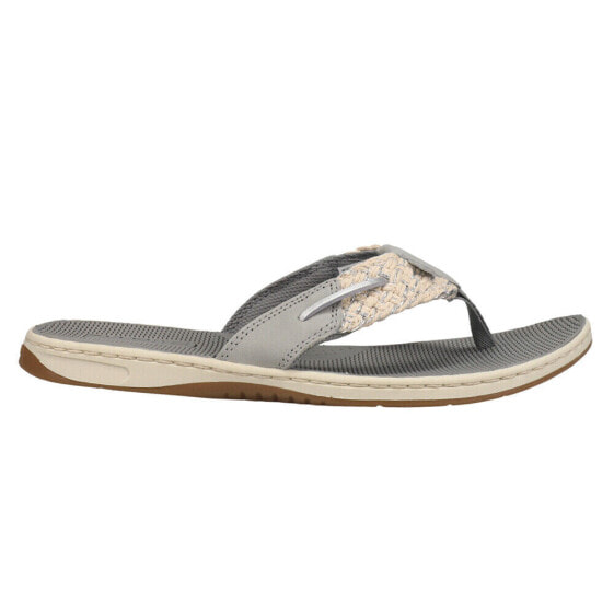 Sperry Parrotfish Flip Flops Womens Grey Casual Sandals STS82817