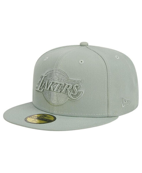 Men's Light Green Los Angeles Lakers Sage Color Pack 59FIFTY Fitted Hat