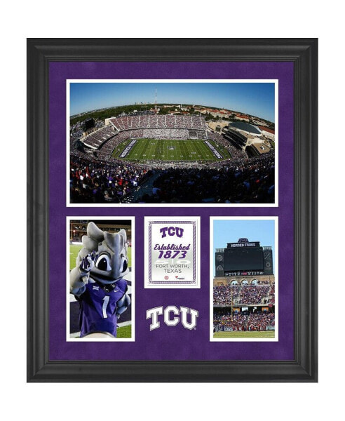 TCU Horned Frogs Amon G. Carter Stadium Framed 20'' x 24'' 3-Opening Collage