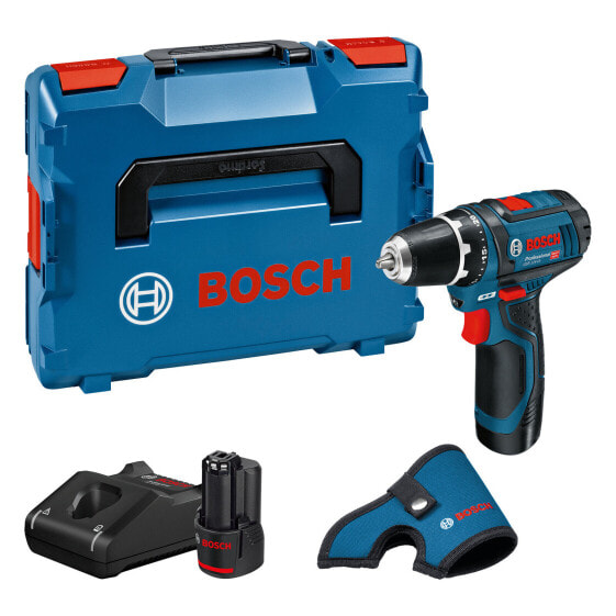 Bosch Akku-Bohrschrauber GSR 12V-15 mit 2x 2,0 Ah Li-Ion Akkus Lader in L-BOXX