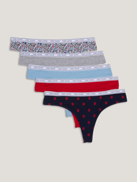 Logo Band Mix Thong 5-Pack