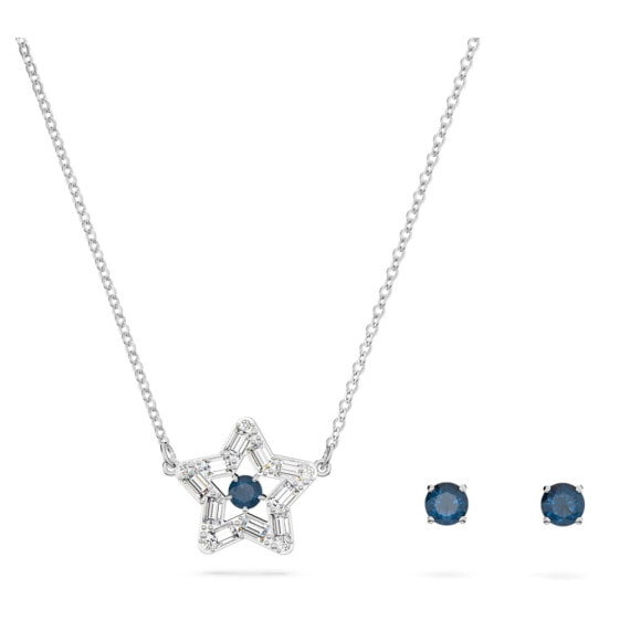 Подвеска Swarovski Set "Stella Set" синяя, родиевая 5646762