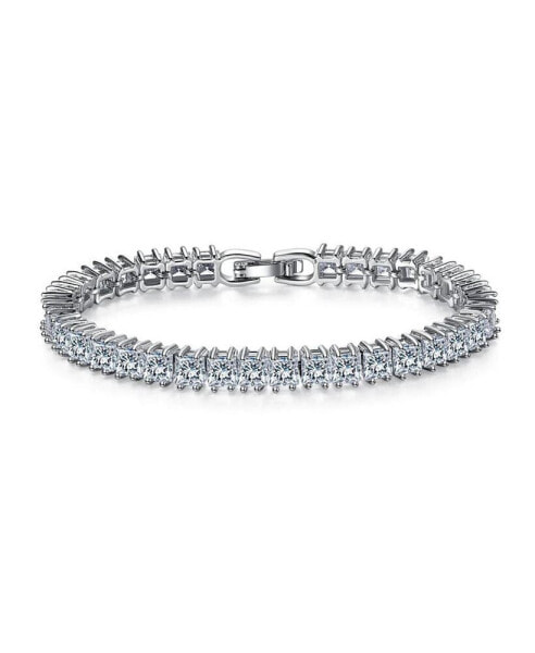 Princess Cut Cubic Zirconia Tennis Bracelet