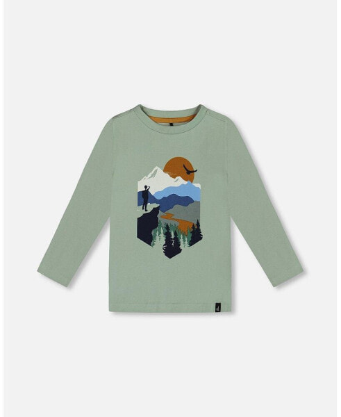 Big Boys T-Shirt With Print Sage