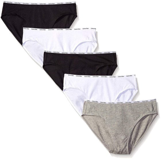 Calvin Klein 291693 Women's Signature Bikini Briefs 5 Pack, Multi, X-Large