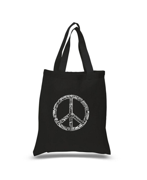 Peace In 77 Languages - Small Word Art Tote Bag