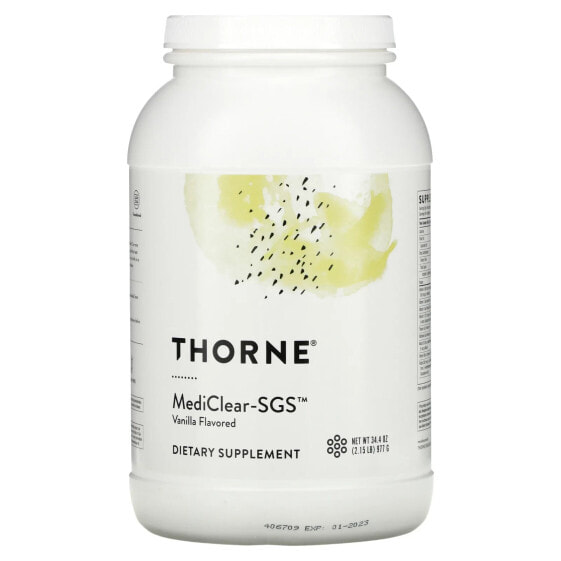 Thorne, MediClear-SGS, с ванильным вкусом, 977 г (34,4 унции)