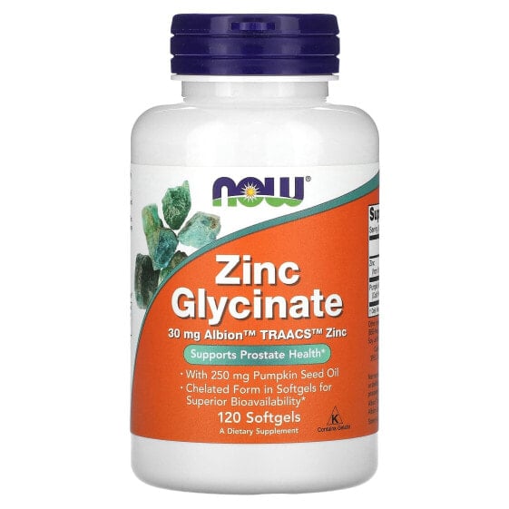 Витамин для здоровья гриппа Zinc Glycinate 120 капсул Now