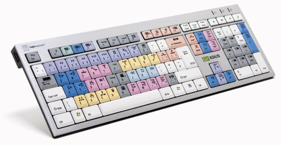 Logickeyboard Grass Valley EDIUS - Full-size (100%) - Wired - USB - QWERTY - Multicolour