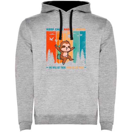 KRUSKIS Keep Calm Sloth Two-Colour hoodie