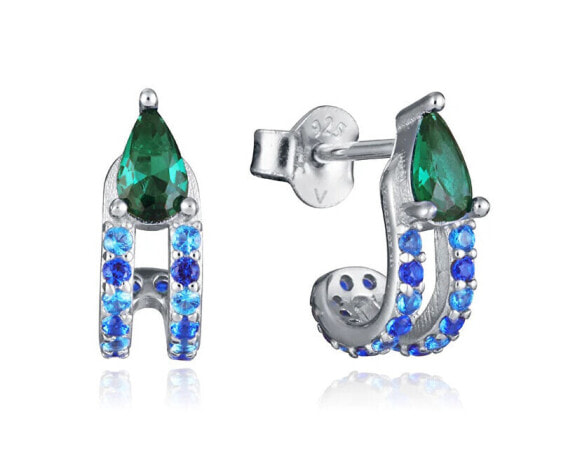 Silver dangling earrings with zircons Trend 9130E000-39