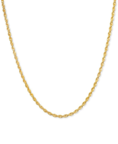 Sparkle Rope 24" Chain Necklace (2mm) in 14k Gold