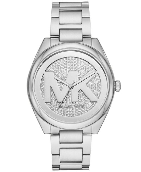 Women's Janelle Three-Hand Silver-Tone Stainless Steel Bracelet Watch 42mm