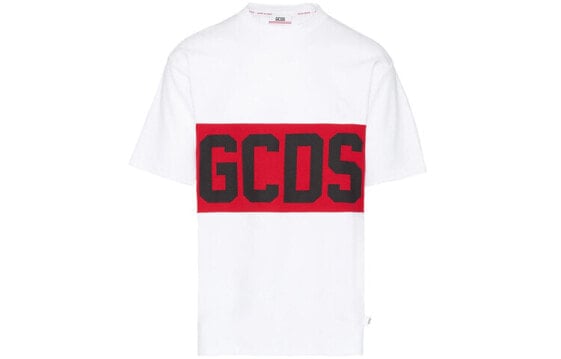 GCDS Logo印花圆领套头短袖T恤 男款 白色 送礼推荐 / Футболка GCDS LogoT CC94M021014-01