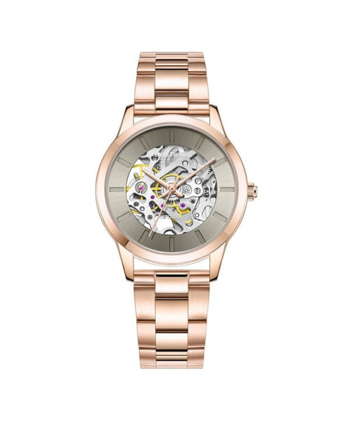 Women's Automatic Rose Gold-Tone Stainless Steel Watch, 36mm