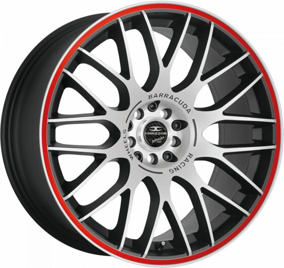 Колесный диск литой Barracuda Karizzma mattblack-polished / Color Trim rot 7.5x17 ET38 - LK4/98 ML73.1