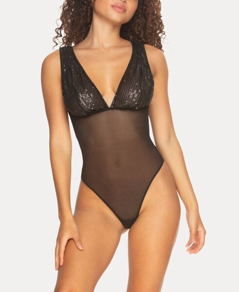 Women's Covet Sequins Lingerie Bodysuit Jezebel Размер: S купить