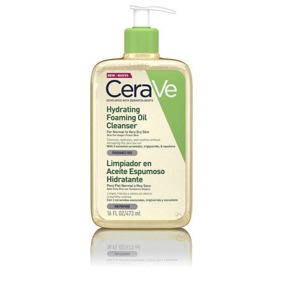 Увлажняющее масло CeraVe Hydrating Foaming Oil Cleanser Поролон Очиститель 473 ml