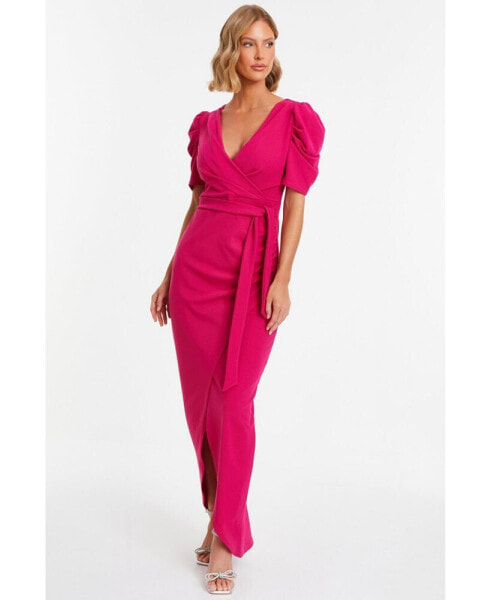 Women's Puff Sleeve Maxi Dress